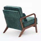 Upholstered Living Room Chair with Curved Armrests - Choice of Color