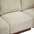 Velora 6-Piece U Shaped Boucle Modular Sectional Sofa with Deep Seating - White