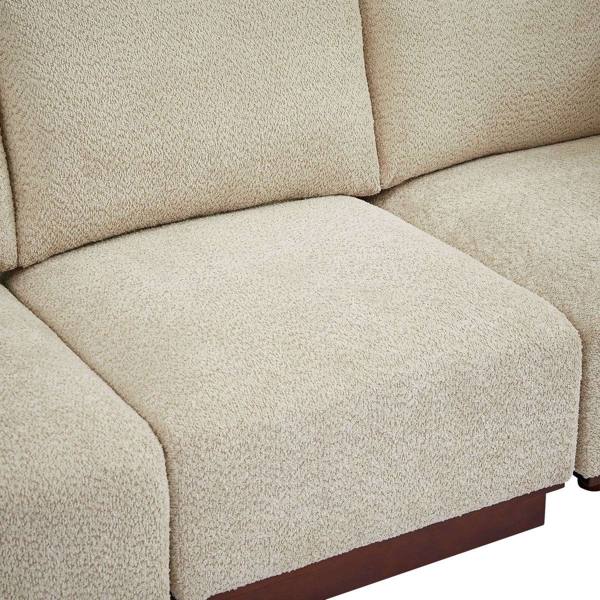 Velora 6-Piece U Shaped Boucle Modular Sectional Sofa with Deep Seating - White