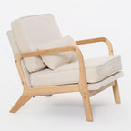 Upholstered Living Room Chair with Curved Armrests - Choice of Color