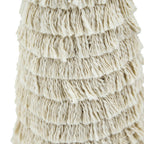 Fringes Embellished Cone with Wooden Base - Accessories