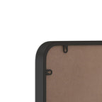 Rectangular Metal Framed Wall Mirror with Modern Design - Black
