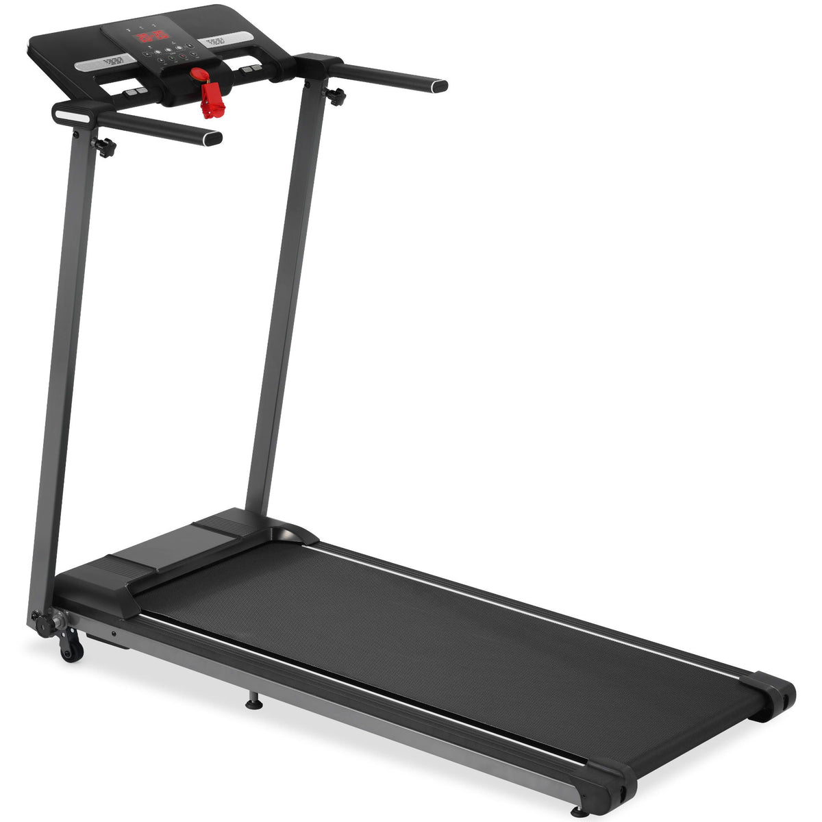 Folding Walking Pad Treadmill with Incline - Black