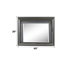 Sawyer Metallic Mirror with LED Lighting - Dark Gray