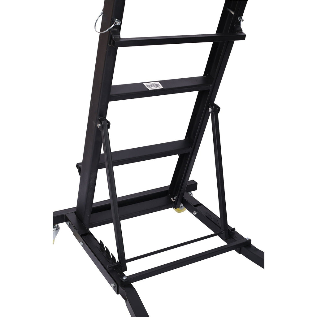 Heavy Duty Foldable Rolling Engine Top Creeper with Padded Deck - Black