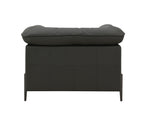 Top Grain Leather Chair with Memory Foam Cushions – Black
