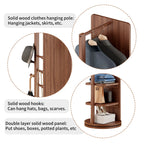 3 In 1 Multifunctional Full-Length Clothing Mirror with Rotating Design - Dark Brown, Black, White, Light Brown