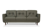 Radwan Pesto Sofa with Button Tufted Design - Dark Green