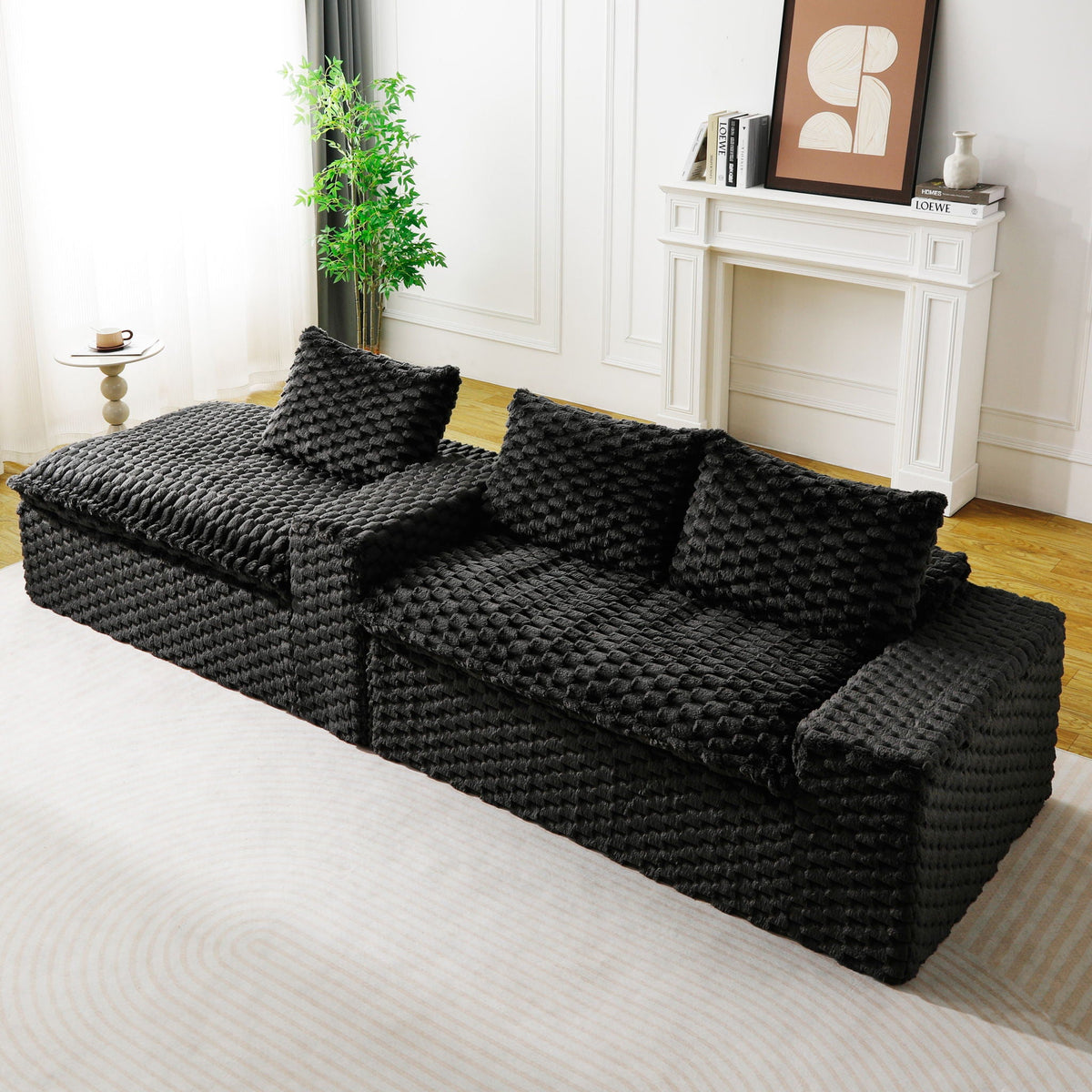 Convertible Modular Sectional Sofa with Twin Seat and Chaise - Multiple Colors