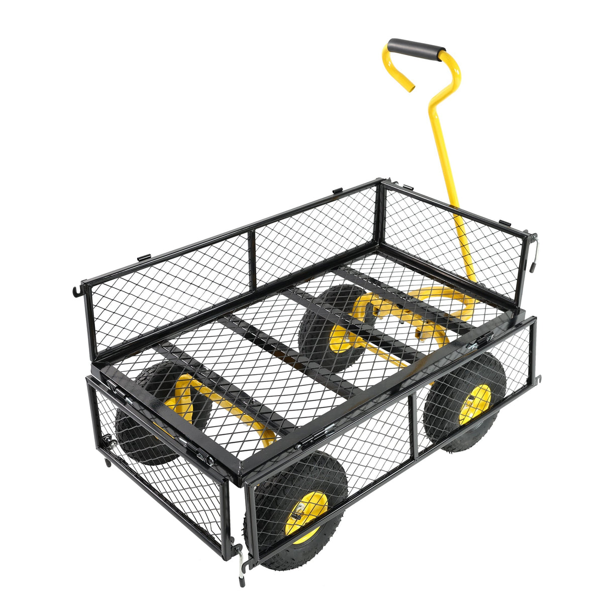 Outdoor Wagon Cart with Metal Frame - Green