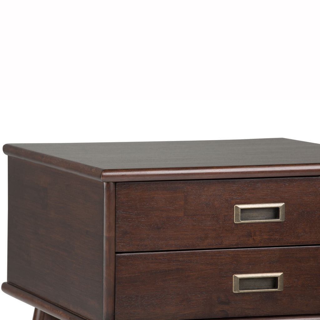 Handcrafted Mid Century End Table with Drawer – White, Dark Brown, or Light Brown