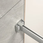 Brushed Nickel Frameless Sliding Shower Door with Double Bypass - 43-48" W x 76" H