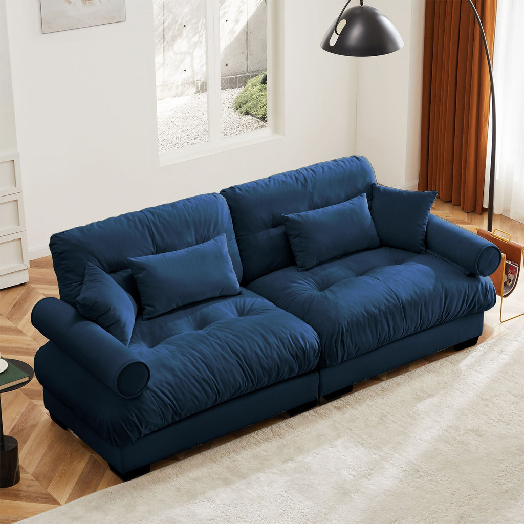 Modern Oversize Sofa with Cloud-Like Comfort - Fabric Stationary Sofa