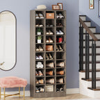 10 Tier Shoe Storage Cabinet with 30 Cubbies - Wood - Multiple Colors