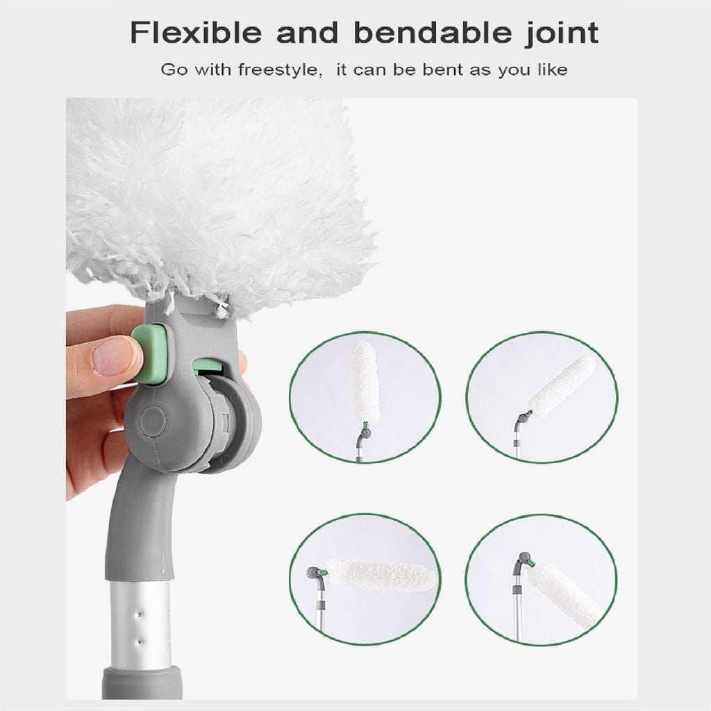 Long Handle Duster With Extension Bar - White