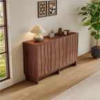 59.1" Buffet Sideboard with 2 Doors and 3 Drawers - Walnut