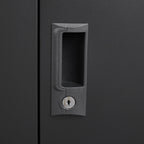 Metal Storage Cabinet With Locking Doors And Adjustable Shelf