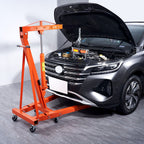 2 Ton Hydraulic Engine Hoist with Foldable Design - Orange