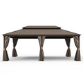 14' x 24' Hardtop Gazebo with Drainage System - Brown or Grey