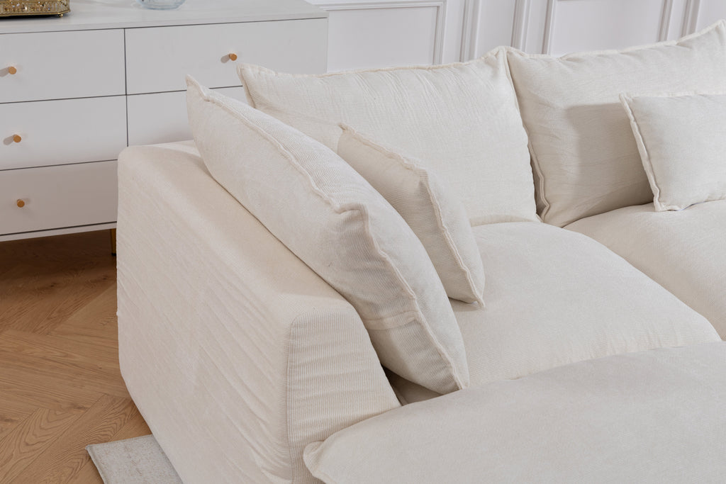 Cloud Couch Oversized Modular Sectional Sofa with Flexible Configuration - Antique White or Grey