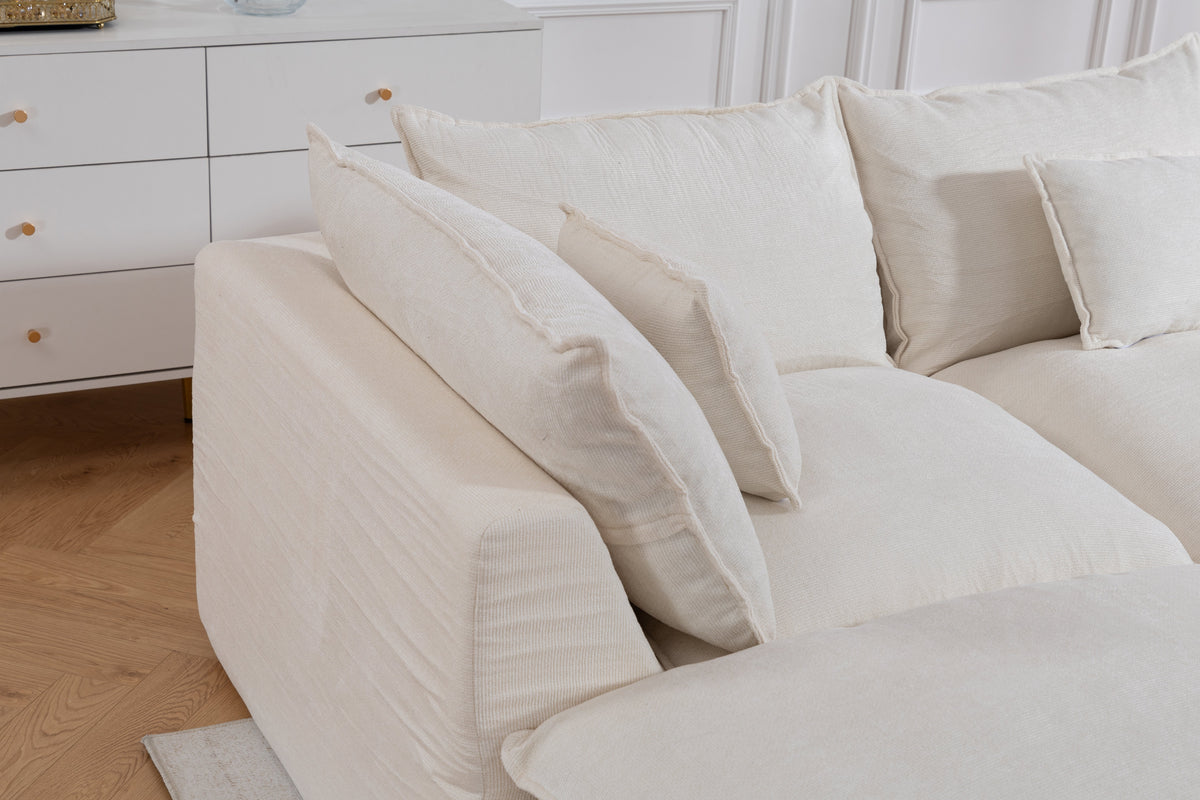 Cloud Couch Oversized Modular Sectional Sofa with Flexible Configuration - Antique White or Grey