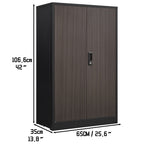 Metal Storage Cabinet With Locking Doors And Adjustable Shelf