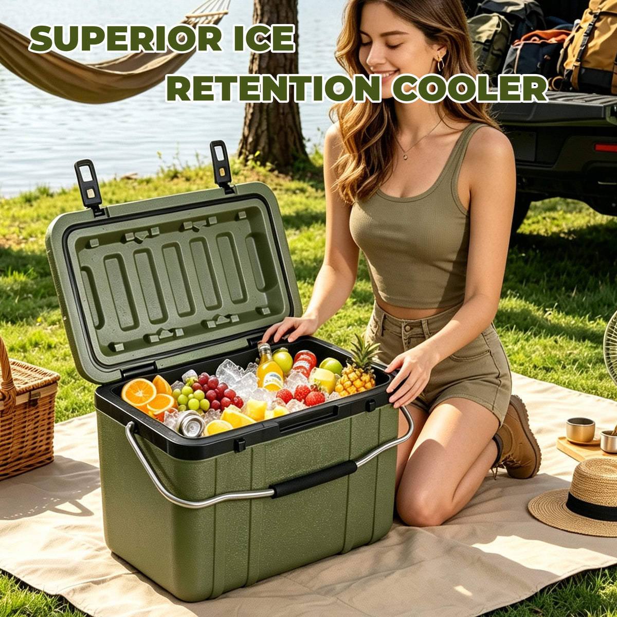 25 Quart Cooler with Thick Insulation - White