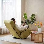 Adjustable Swivel Lounge Chair with 360° Rotating Seat and Headrest Support - Multiple Colors