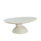 Lucky Stone Shaped Table with Sculptural Base – White, Black, or Gray