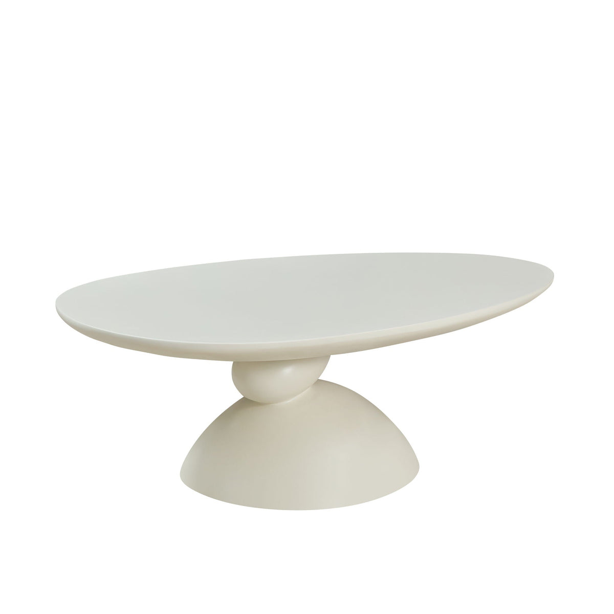 Lucky Stone Shaped Table with Sculptural Base – White, Black, or Gray