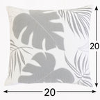 Autumn Vibes Leaf Accent Pillow with Soft Texture - Green, Dark Gray, Light Blue, Yellow, Orange