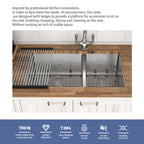 Modern Double Bowl Undermount Sink with 10" Deep Basins - Gray