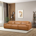 Triple Power Recliner Sofa with Three-Stage Reclining - Tan