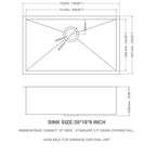 Undermount Stainless Steel Kitchen Sink with Deep Single Bowl - Gray