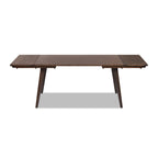 Solid Red Oak Dining Table with Extending Leaves - Capri 59-90.5"