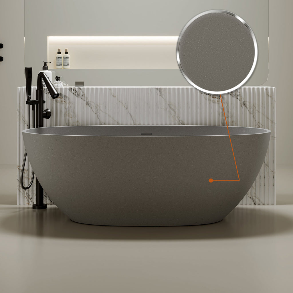 67" Freestanding Bathtub with Pop-up Drain
