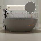 67" Freestanding Bathtub with Pop-up Drain