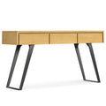 Oak Console Sofa Table with Storage Drawers - Lowry