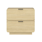 Modern Nightstand with Two Drawers - Chrystie - Black or Light Brown
