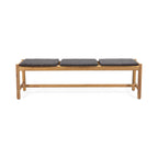 Cambria Rustic 3 Seater Bench - Teak