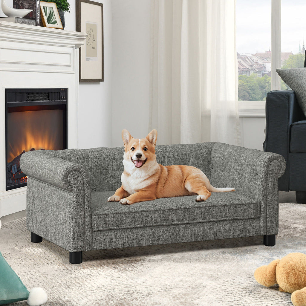 Modern Elegant Rectangle Pet Bed with Elevated Design - Multiple Colors
