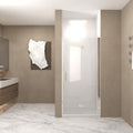 Bifold Shower Door with 6mm Tempered Glass - Brushed Nickel