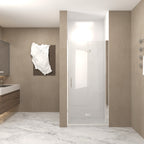 Bifold Shower Door with 6mm Tempered Glass - Brushed Nickel