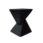 TESS Modern Side Table with Hourglass Design - Black or Natural