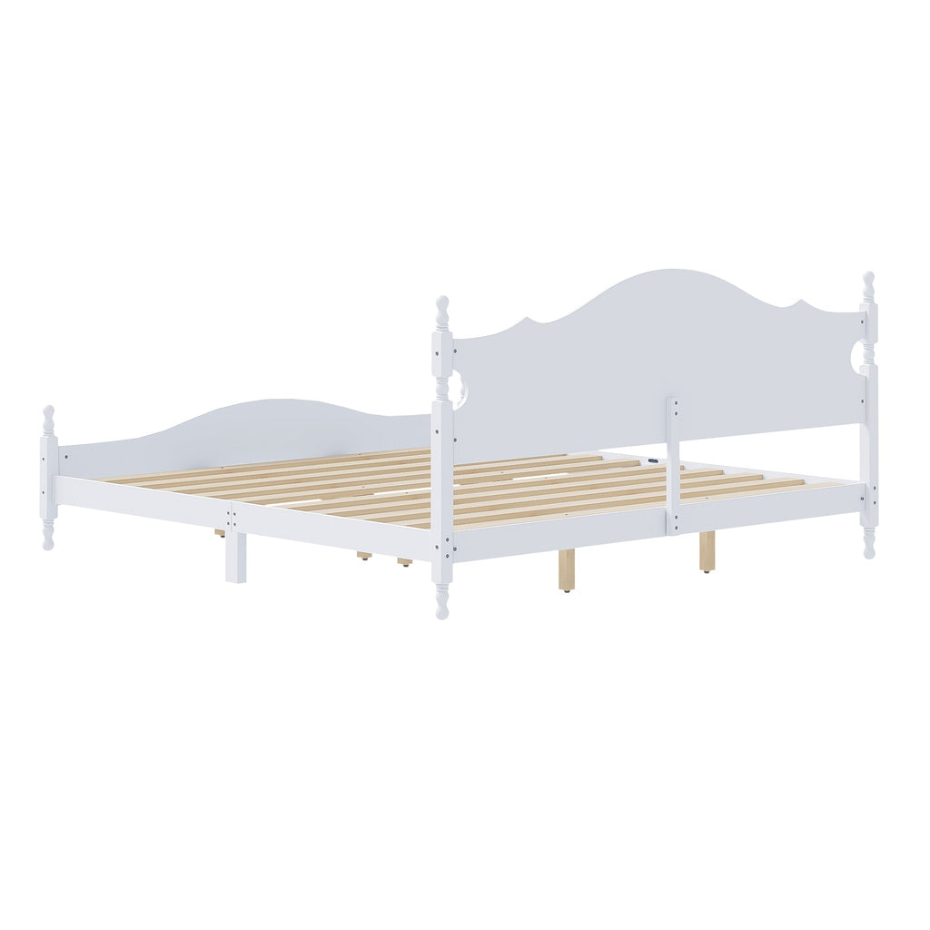 King Bed Frame with Headboard