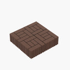 Interlocking Deck Tiles with Anti-Slip Surface - Dark Gray or Dark Brown