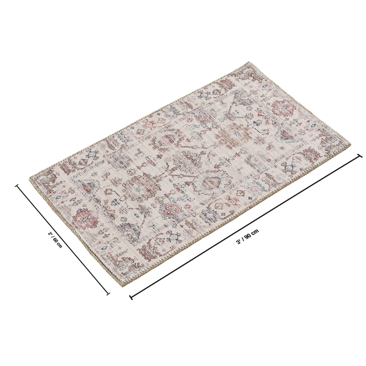 Oxford Premium Traditional Rug with Stain Resistant Polyester - Multi