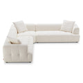 Elegant Upholstery Corner Sofa with Durable Frame - Beige