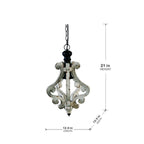 Farmhouse Chandeliar Distressed Pendant Chandelier - Antique Cream