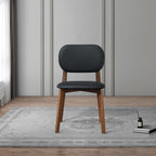 Kelsey Stylish Dining Chair Set of 2 with Solid Wood Construction - Black or Light Brown